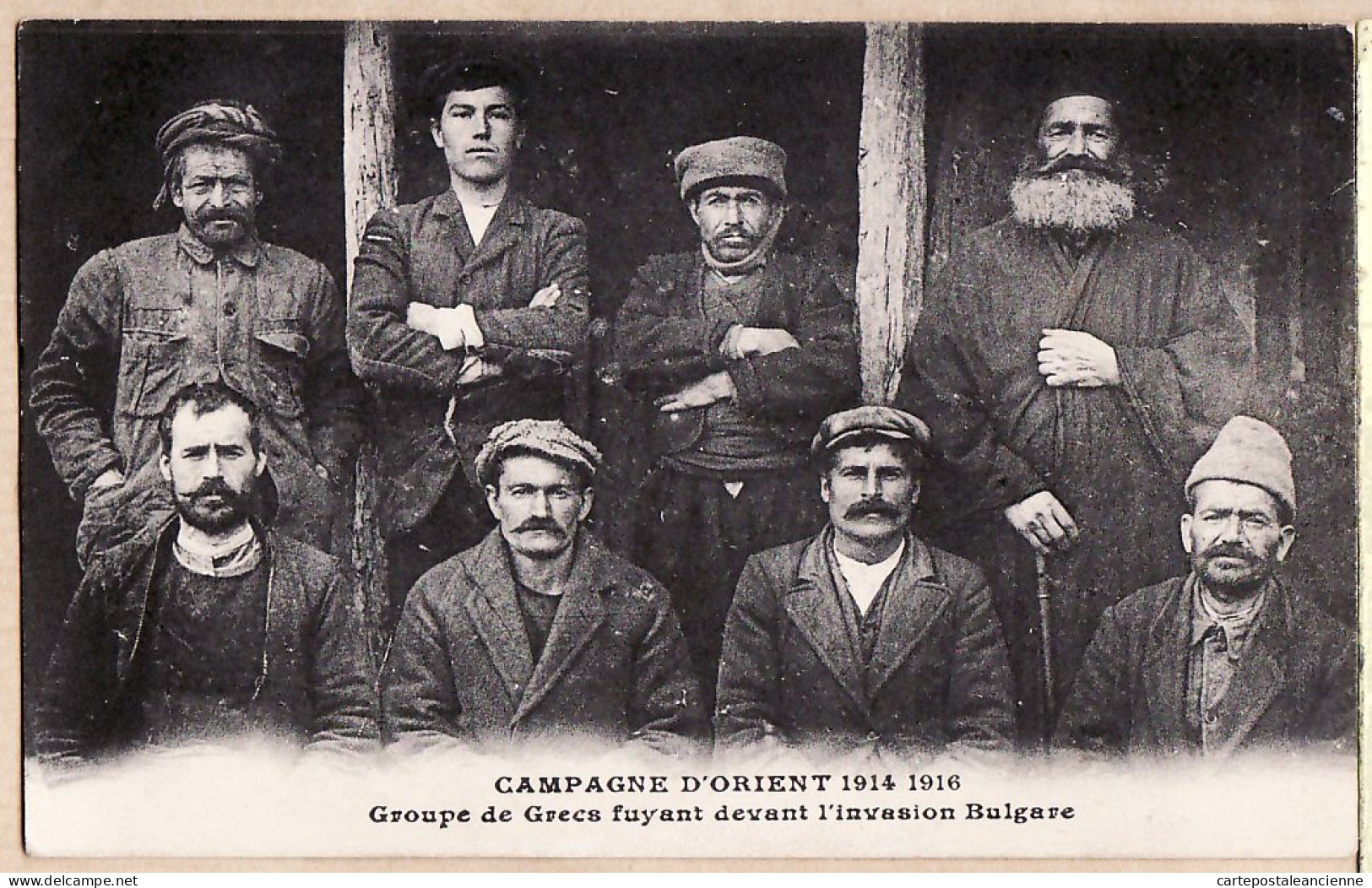 06403 / Lisez  Brode 23-01-1917 Canon Froid Vie Front CAMPAGNE ORIENT 1914 Groupe GRECS Fuyant Invasion Bulgare CpaWW1 - Grèce