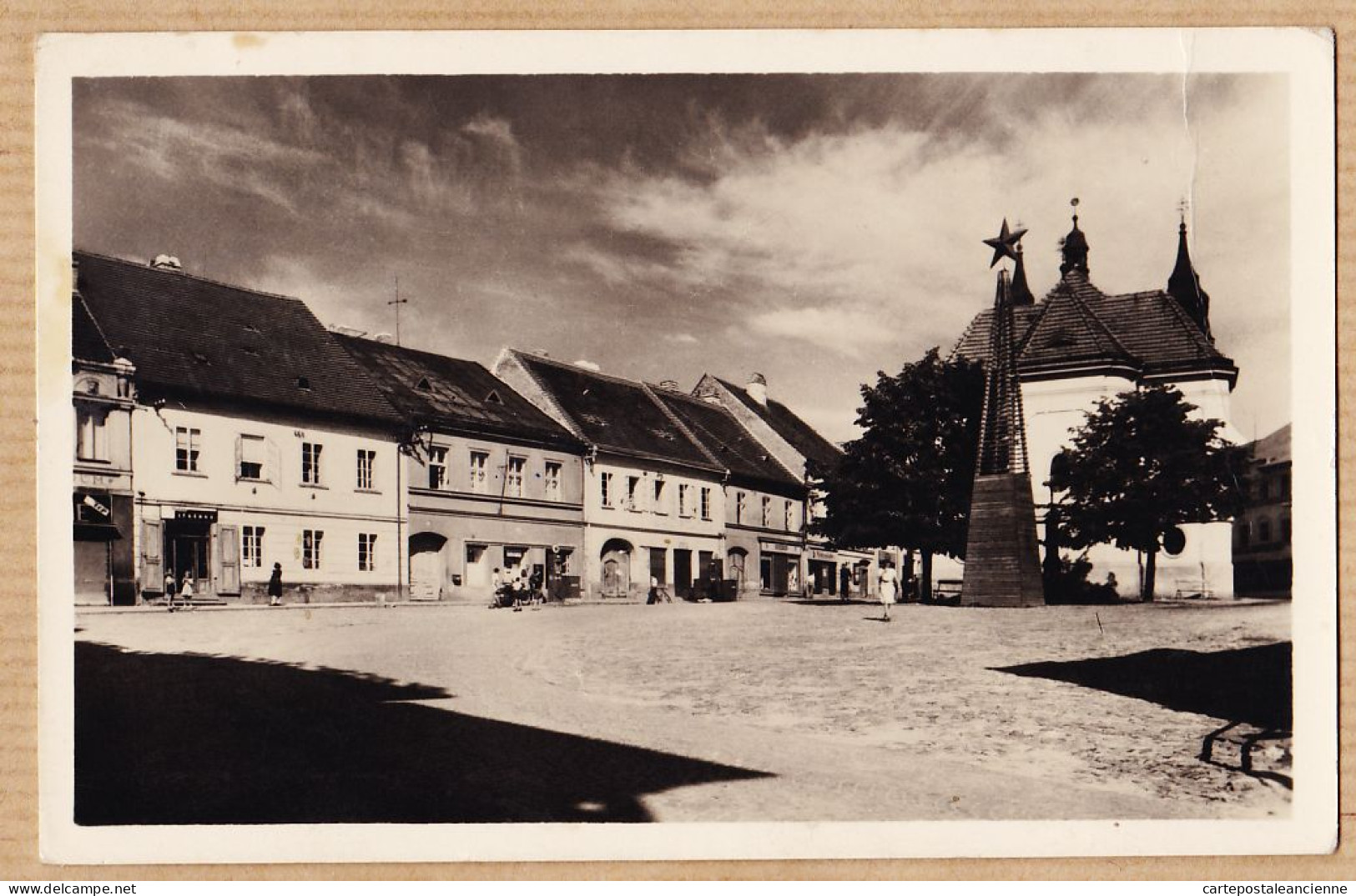 06341 / Rare ROZMITAL Czech Pod TREMSINEM Příbram Place Village 1950s Carte-Photo-Bromure Peu Commun - Tsjechië