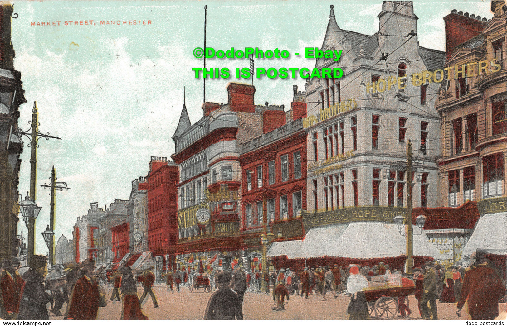 R454082 Manchester. Market Street. 1907 - Monde