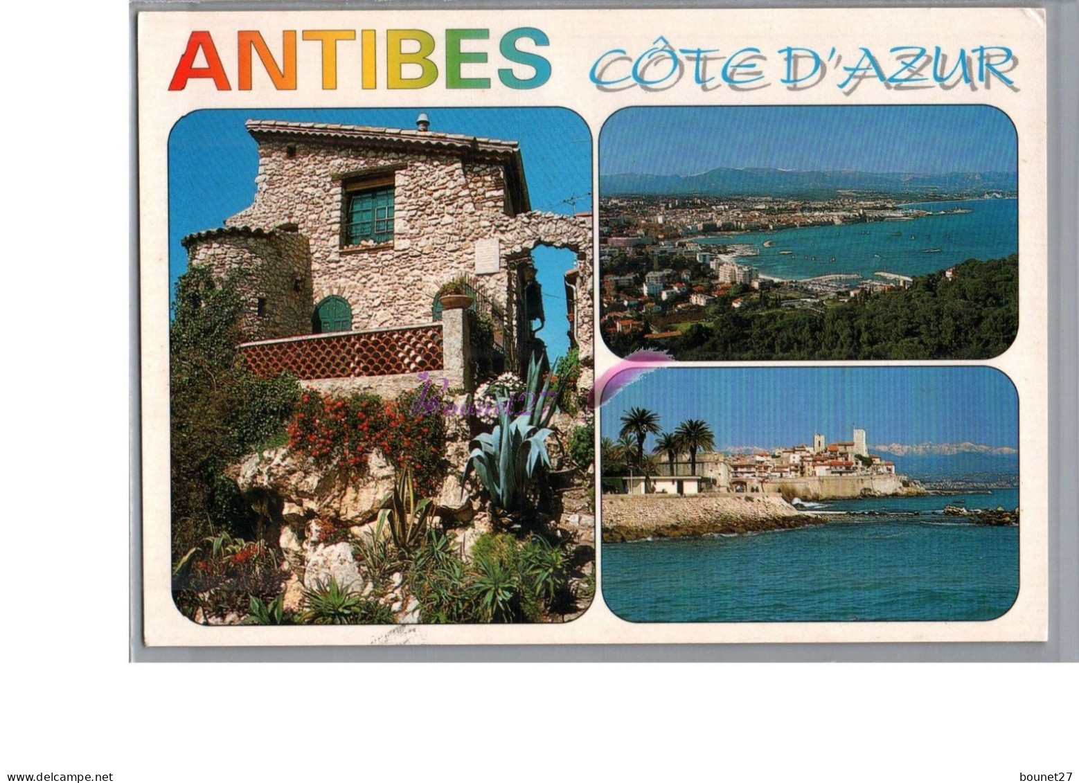 ANTIBES 06 - Une Vielle Maison En Pierre Vue Générale Du Port Et De La Baie - Antibes - Vieille Ville