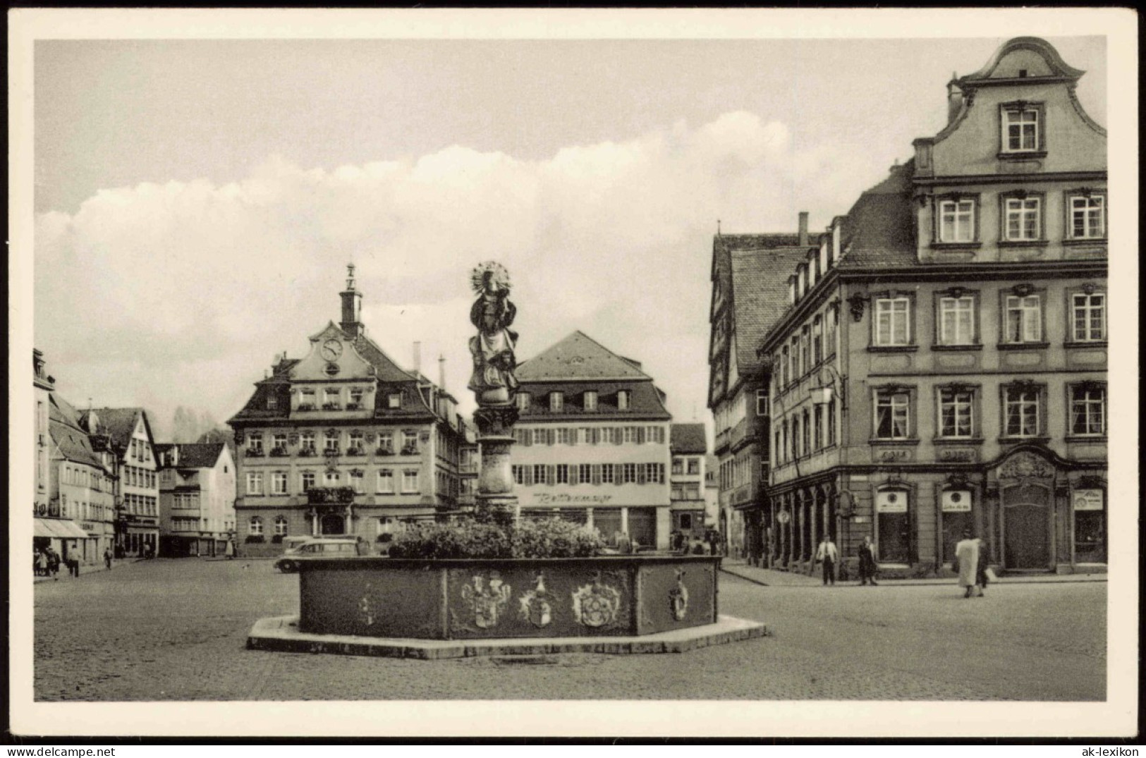 Ansichtskarte Schwäbisch Gmünd Marktplatz Mit Rathaus Und Marienbrunnen 1940 - Schwäbisch Gmünd