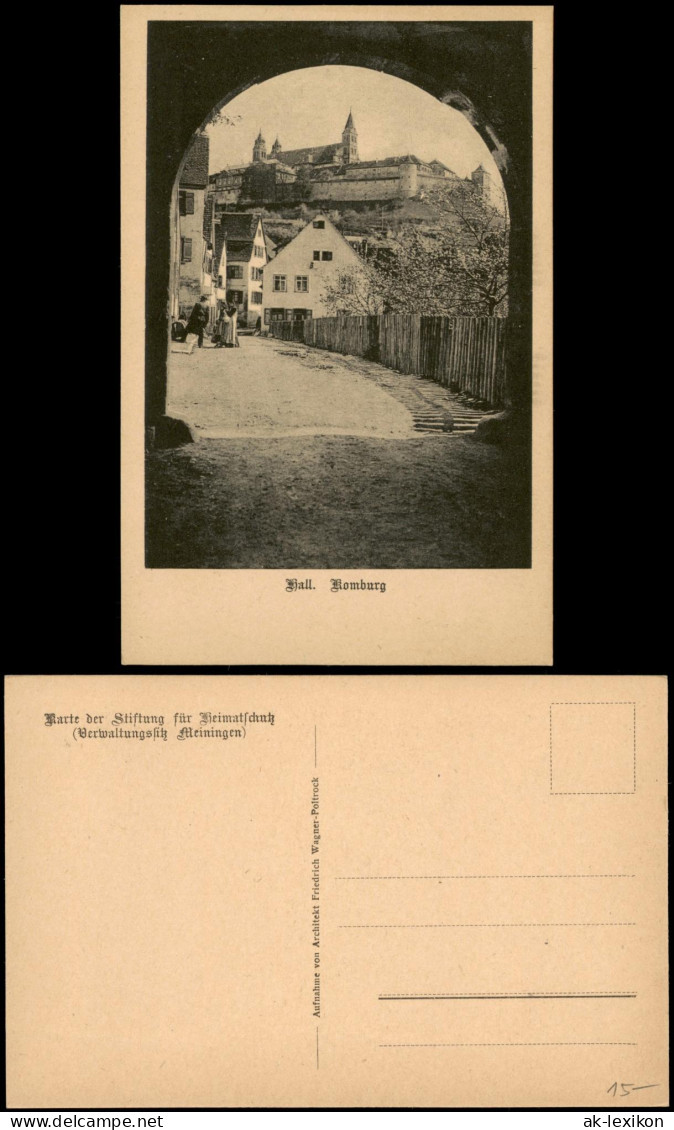 Ansichtskarte Schwäbisch Hall Straßenpartie Kloster Comburg 1922 - Schwaebisch Hall