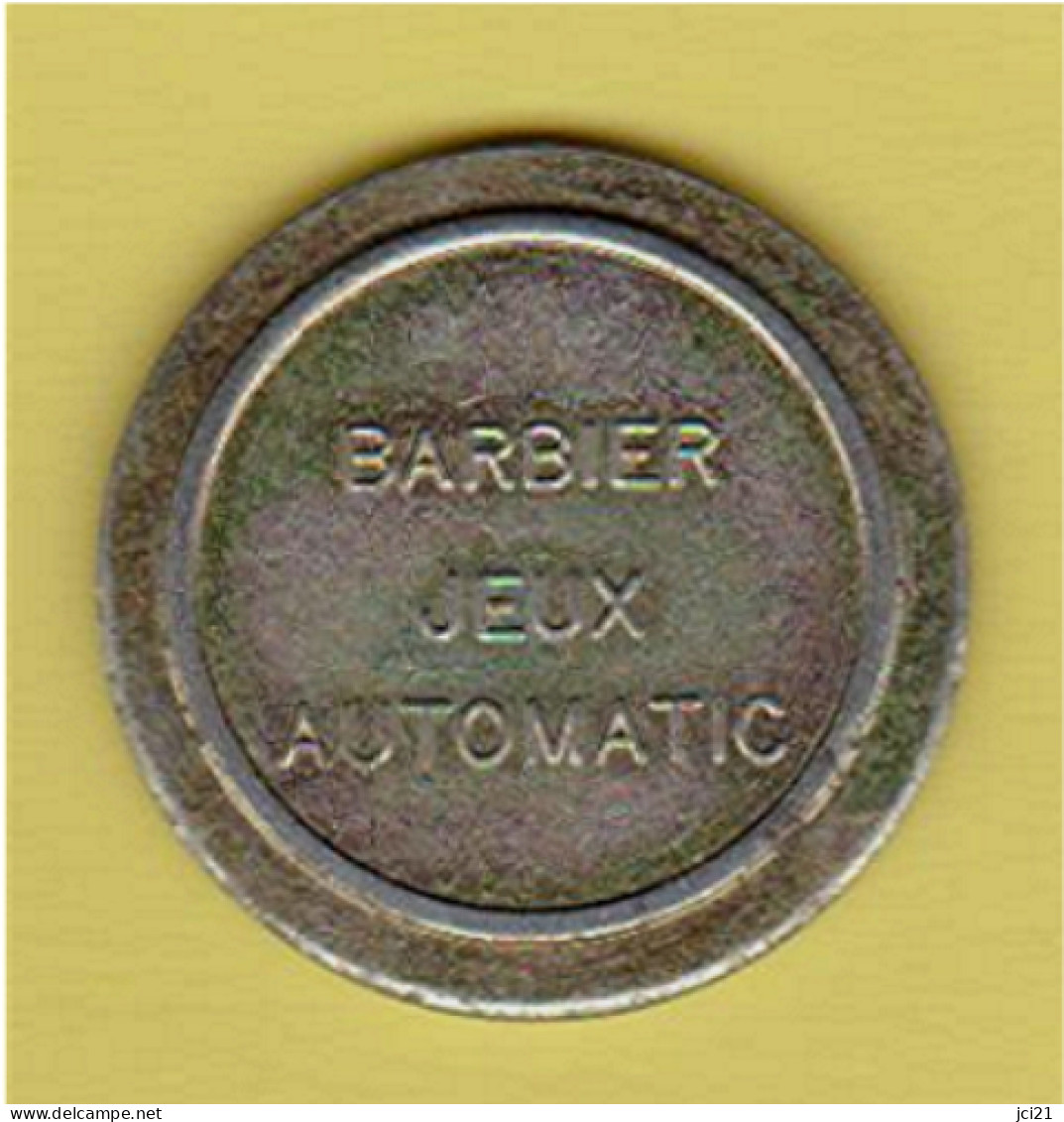 Jeton " BARBIER Jeux Automatic " Au Diamètre De La Pièce De 0,50 Cts [D]_j444 - Trolley Token/Shopping Trolley Chip