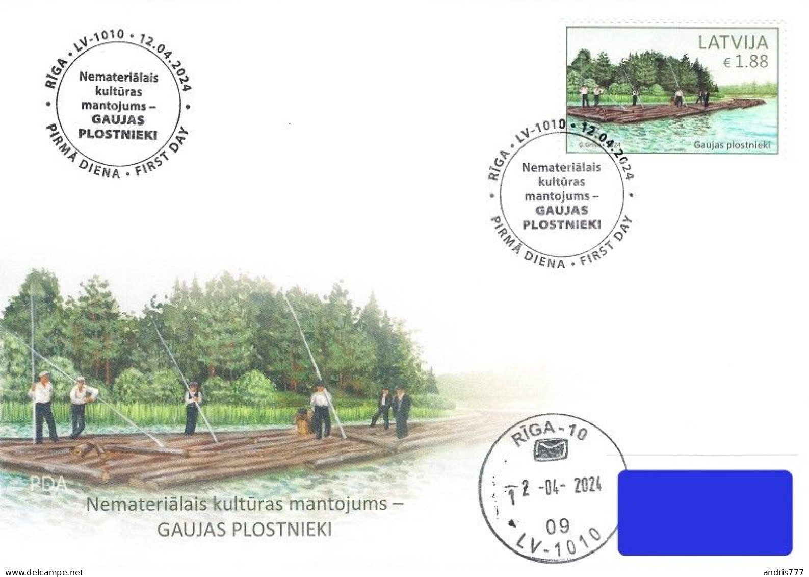 Latvia Lettland Lettonie 2024 (06) Cultural Heritage - Rafters Of Gauja (addressed FDC) - Lettonie