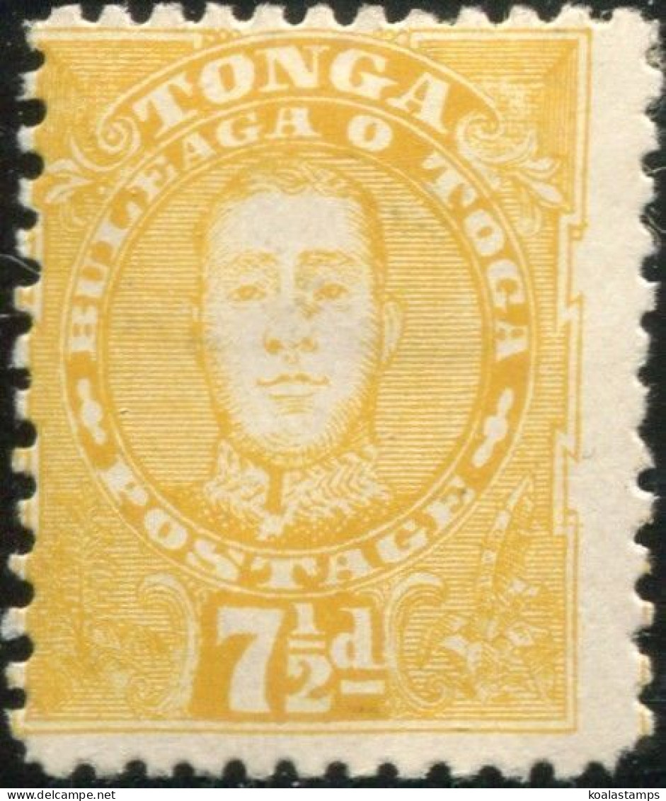 Tonga 1895 SG35 7½d Orange-yellow King George II MNG - Tonga (1970-...)