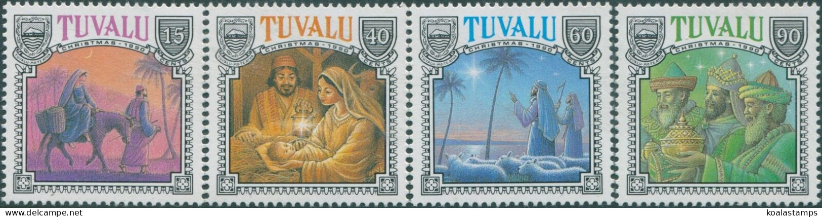 Tuvalu 1990 SG593-596 Christmas Set MNH - Tuvalu