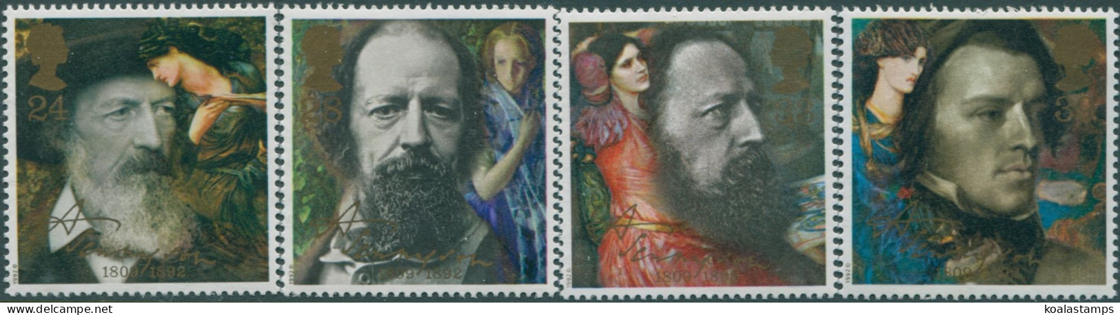 Great Britain 1992 SG1607-1610 QEII Alfred Lord Tennyson Poet Set MNH - Ohne Zuordnung