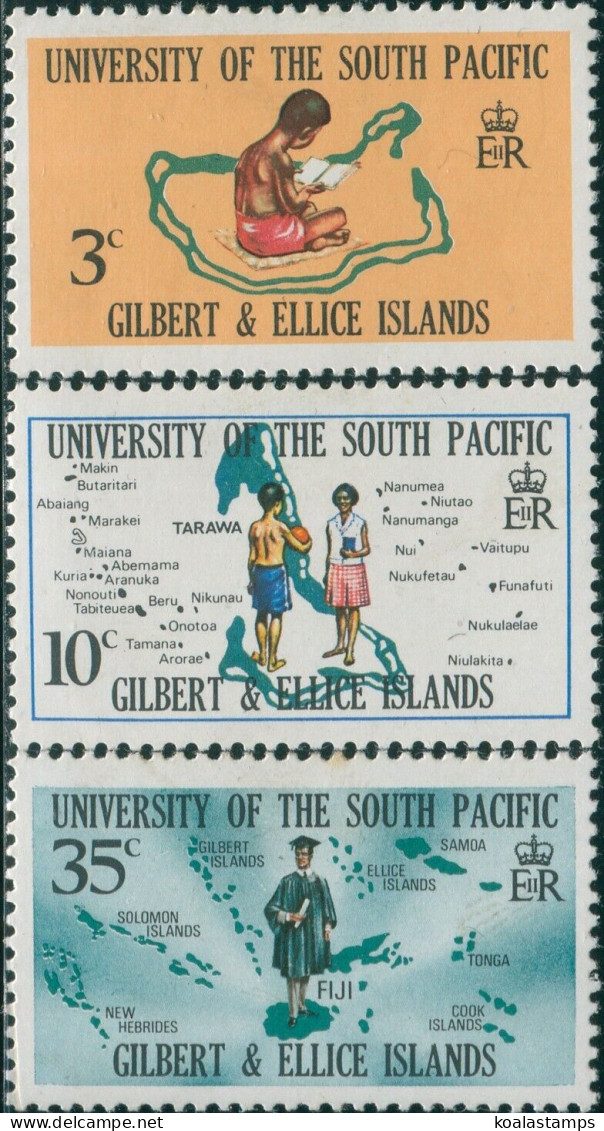 Gilbert & Ellice Islands 1969 SG154-156 South Pacific University Set MNH - Gilbert & Ellice Islands (...-1979)