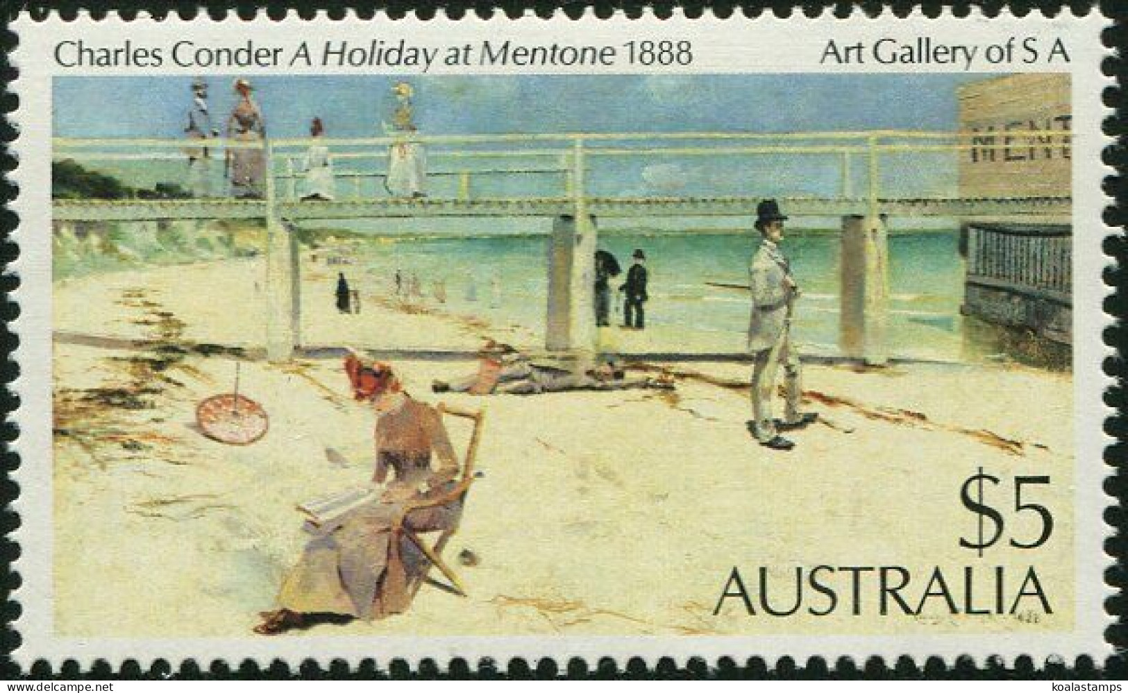 Australia 1981 SG779 $5 Mentone Painting MNH - Andere & Zonder Classificatie