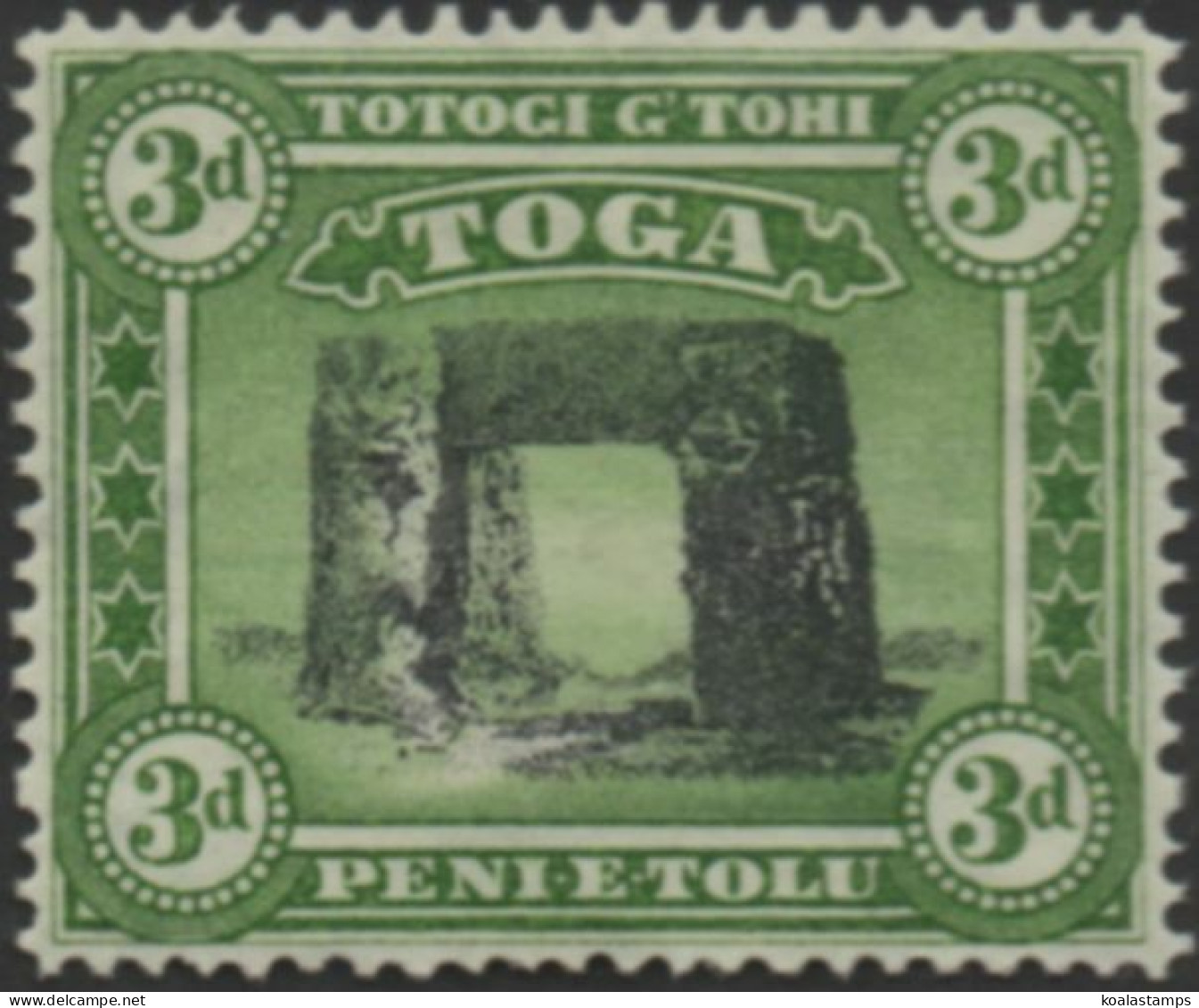Tonga 1897 SG44a 3d Prehistoric Trilith At Haamonga MLH - Tonga (1970-...)