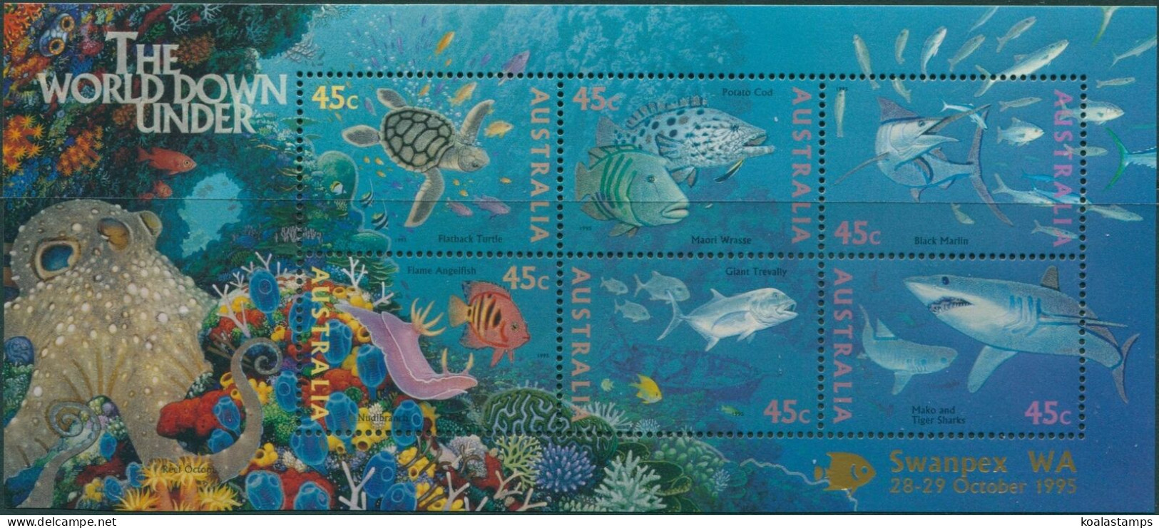 Australia 1995 SG1562 Marine Life MS Swanpex Ovpt MNH - Sonstige & Ohne Zuordnung