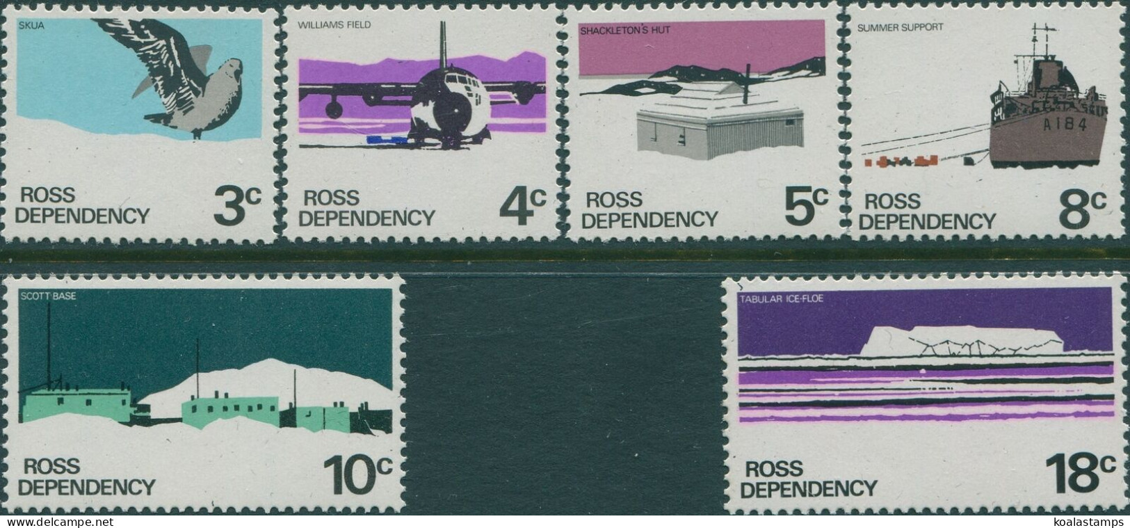 Ross Dependency 1979 SG9a-14a Definitives Chaulk Paper MNH - Autres & Non Classés