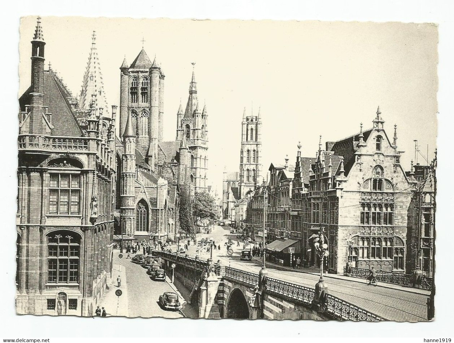 Gent Sint Michielsbrug St Nicolaaskerk Belfort En St. Baafskerk Foto Prentkaart Gand Htje - Gent