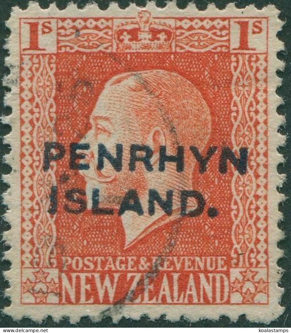 Cook Islands Penrhyn 1917 SG27 1s Vermillion KGV FU - Penrhyn