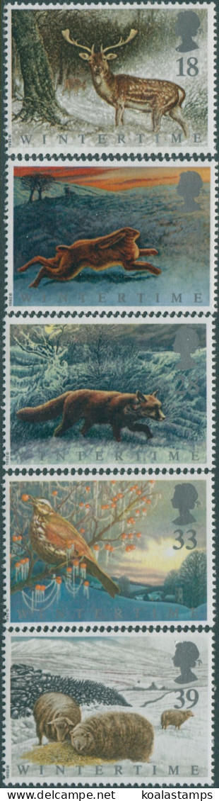 Great Britain 1992 SG1587-1591 QEII Wintertime Animals Set MNH - Non Classés