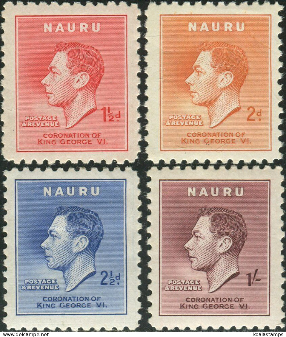 Nauru 1937 SG44-47 KGVI Coronation Set MNH - Nauru