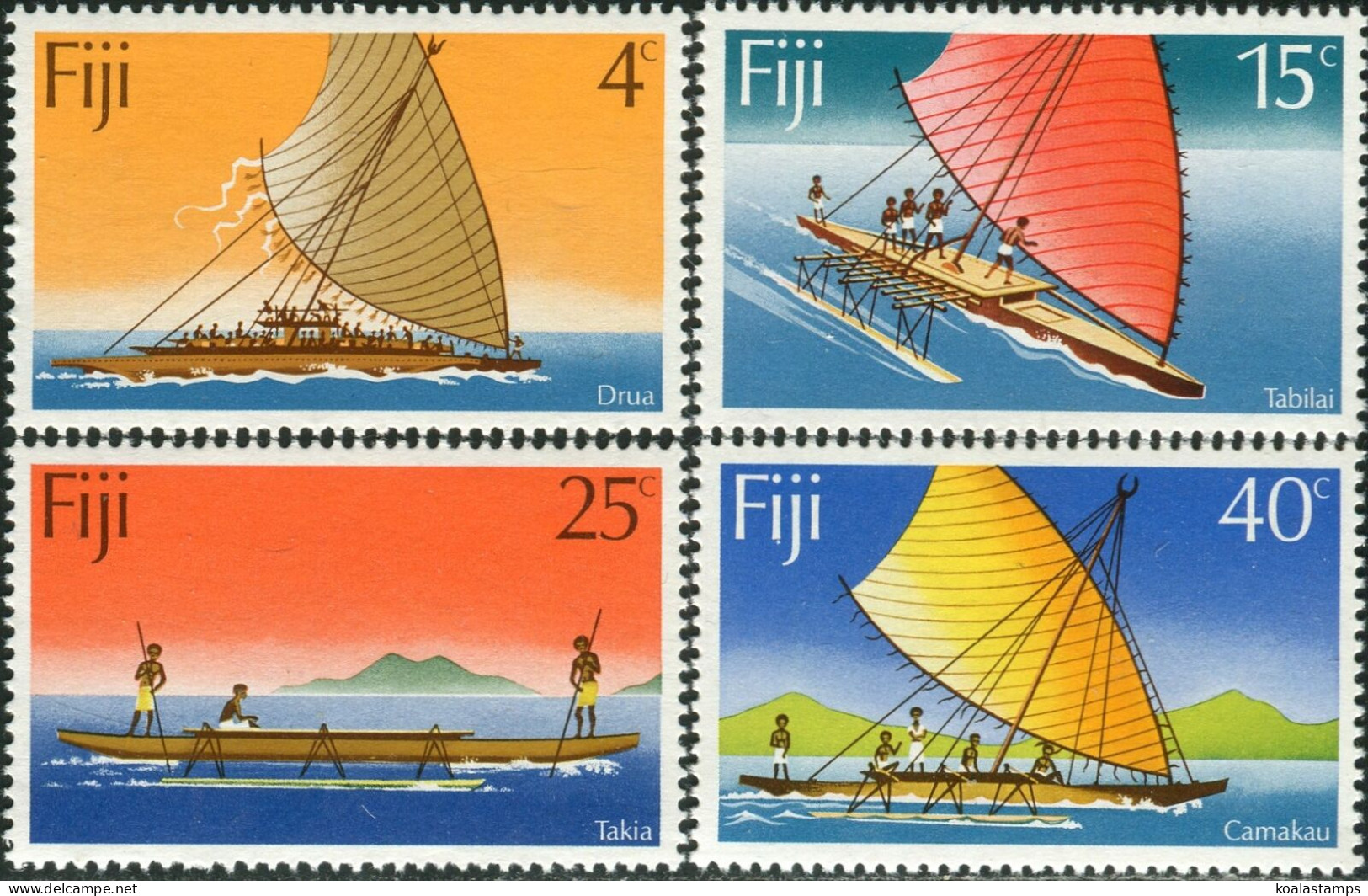 Fiji 1977 SG545-548 Canoes Set MNH - Fidji (1970-...)