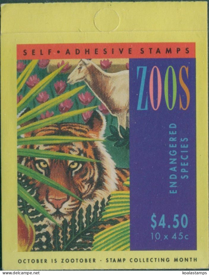 Australia Booklet 1994 SG1485-1486 45c Zoos MNH - Autres & Non Classés