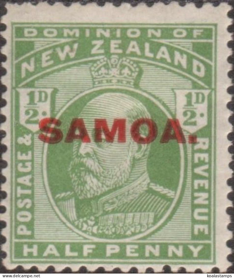 Samoa 1914 SG115 ½d Yellow-green KEVII With SAMOA. Ovpt MNH - Samoa