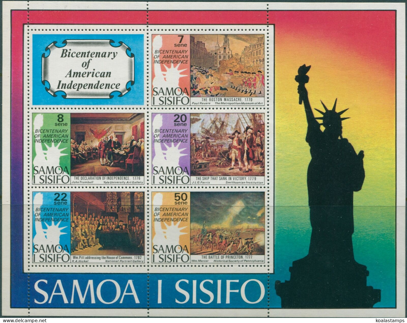 Samoa 1976 SG464 USA Bicentenary MS MNH - Samoa