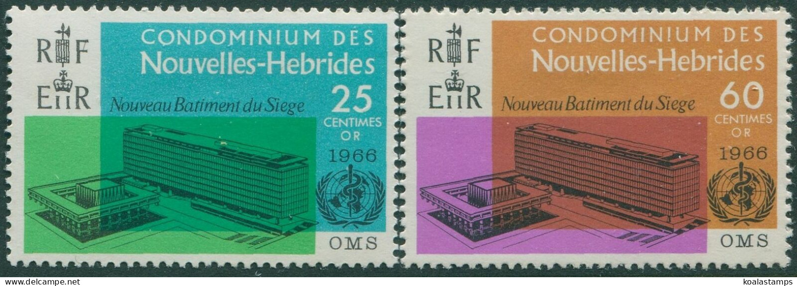 New Hebrides French 1966 SGF136-F137 WHO Set MNH - Autres & Non Classés