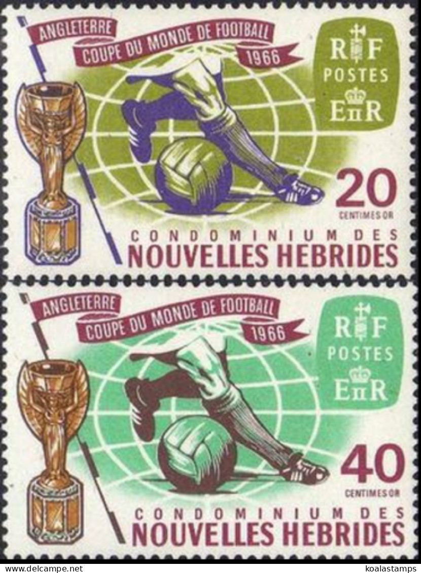 New Hebrides French 1966 SGF134-F135 World Cup Football Set MNH - Autres & Non Classés