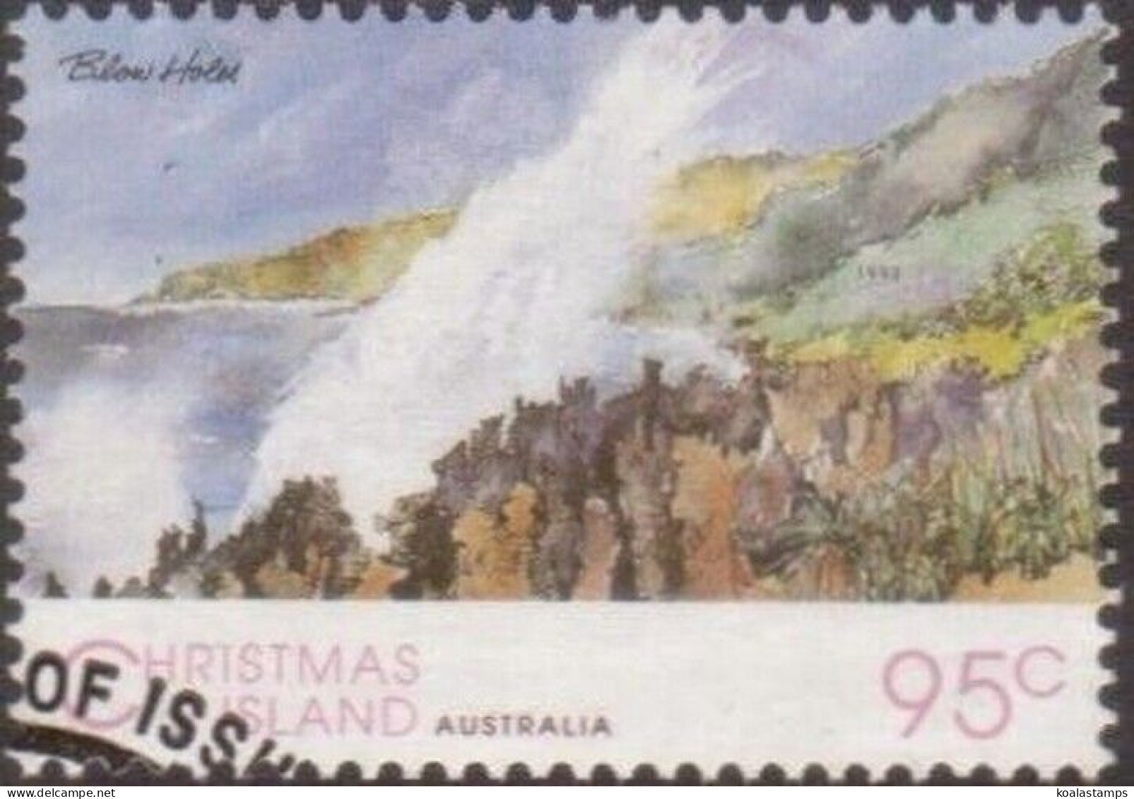 Christmas Island 1993 SG379 95c Blow Holes FU - Christmas Island