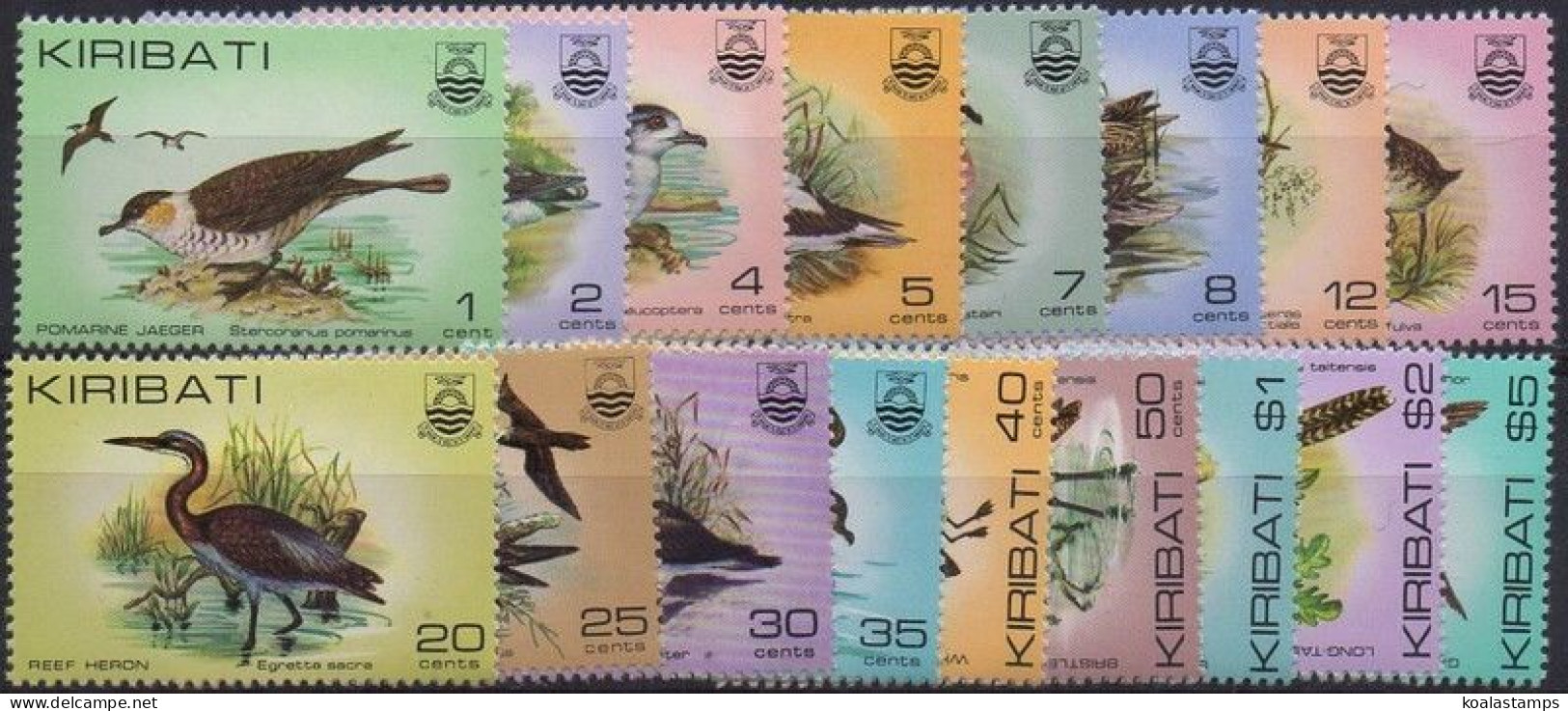 Kiribati 1982 SG163-178 Birds (17) Set MNH - Kiribati (1979-...)