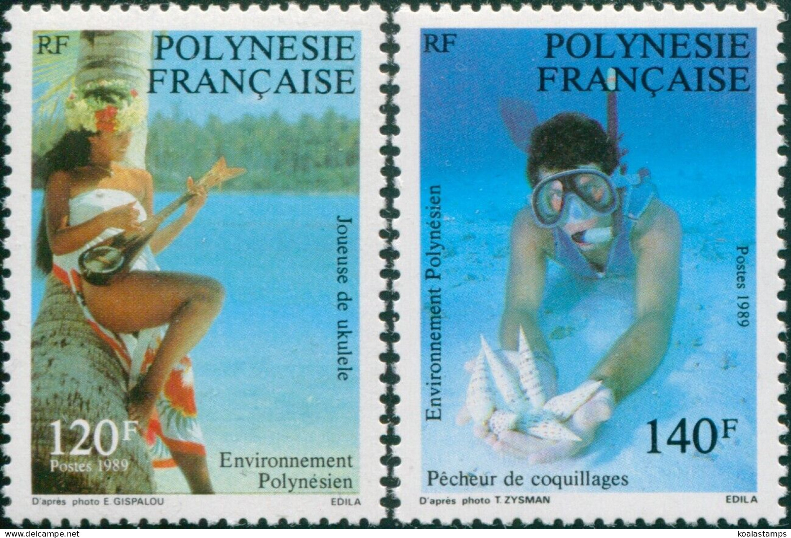 French Polynesia 1989 Sc#510-511,SG560-561 Polynesian Environment Set MNH - Andere & Zonder Classificatie