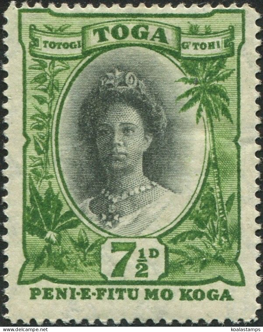 Tonga 1922 SG61 7½d Queen Salote MH - Tonga (1970-...)