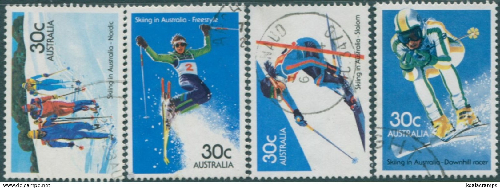 Australia 1984 SG915-918 Skiing Set FU - Otros & Sin Clasificación