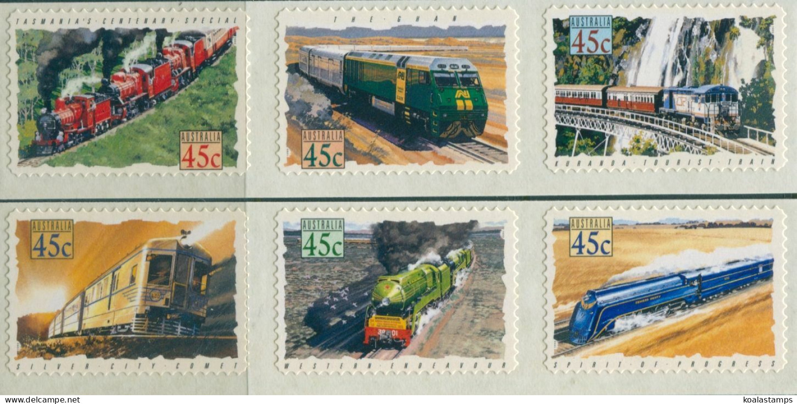 Australia 1993 SG1411-1416 Trains Diecut Set MNH - Sonstige & Ohne Zuordnung