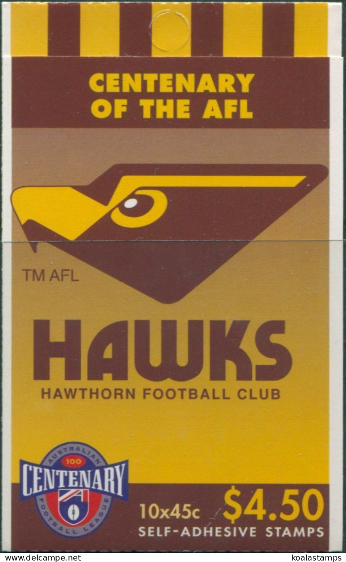 Australia Booklet 1996 SG1621 45c AFL Hawthorn MNH - Altri & Non Classificati