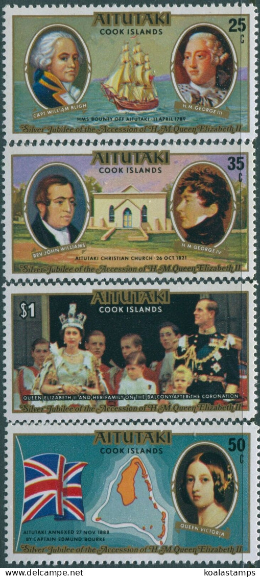 Aitutaki 1977 SG225-228 Silver Jubilee Set MNH - Cook