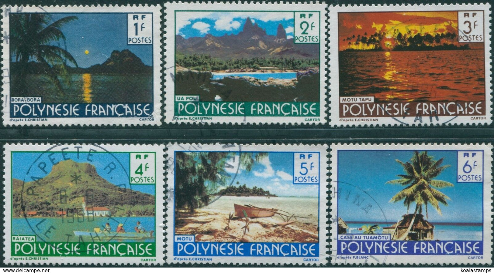 French Polynesia 1986 SG468-472 Landscapes CARTOR Set FU - Andere & Zonder Classificatie