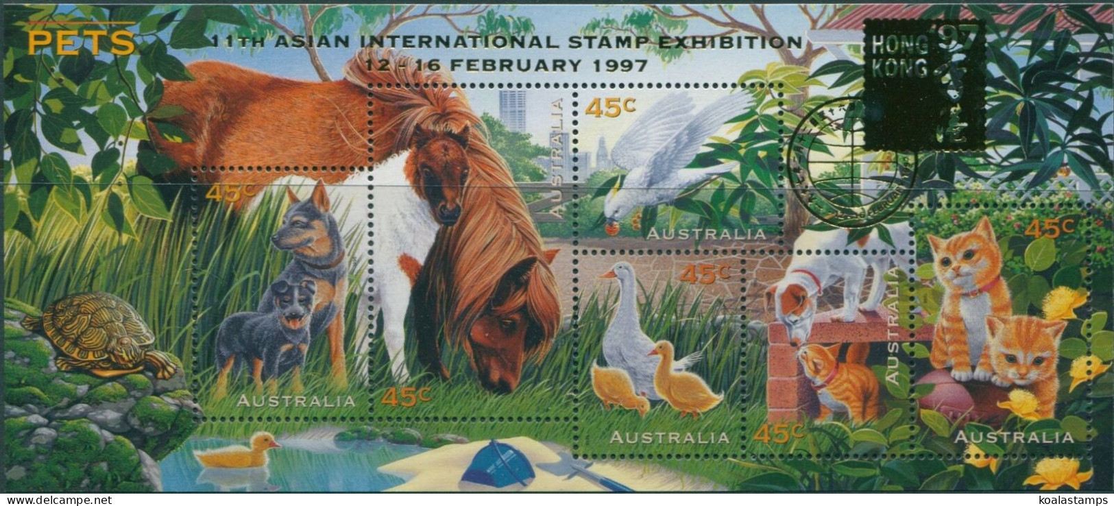 Australia 1996 SG1651 Pets MS 11th Asian Ovpt MNH - Other & Unclassified