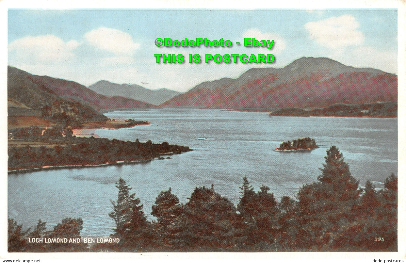 R454212 Loch Lomond And Ben Lomond. Valentine. Carbo Colour - World