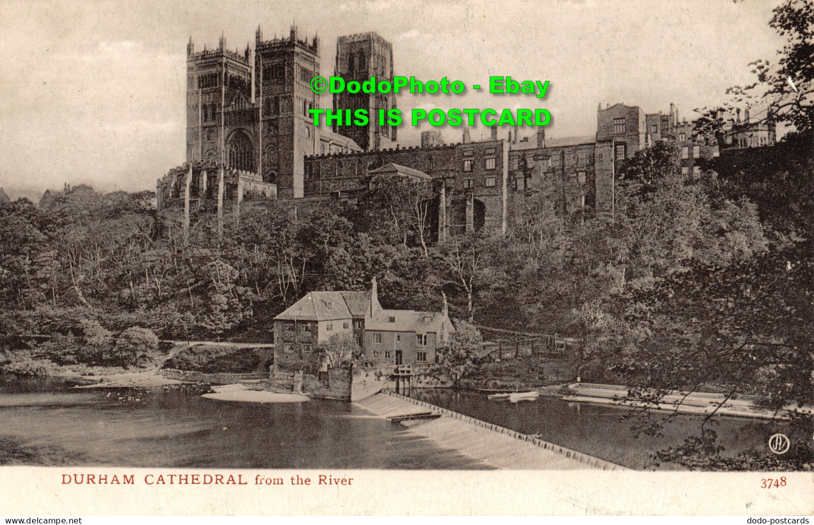 R454147 Durham Cathedral From The River. Valentines Series - World
