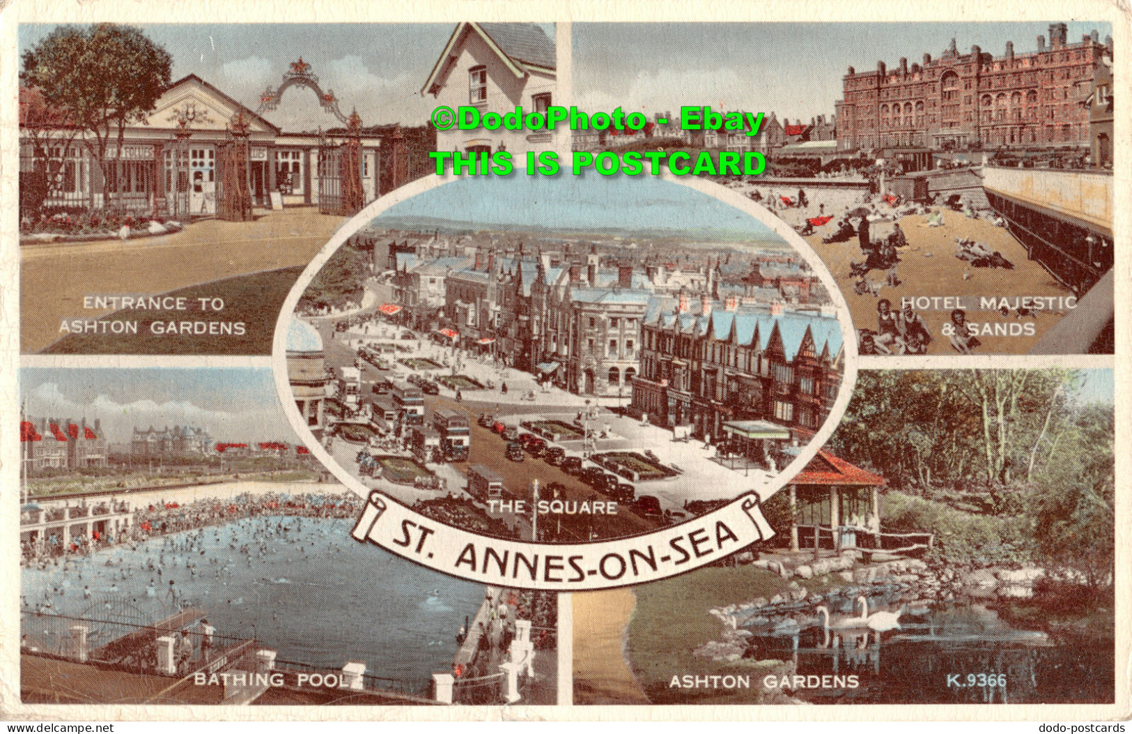 R454222 St. Annes On Sea. The Square. Bathing Pool. Valentine. Carbo Colour. Mul - World