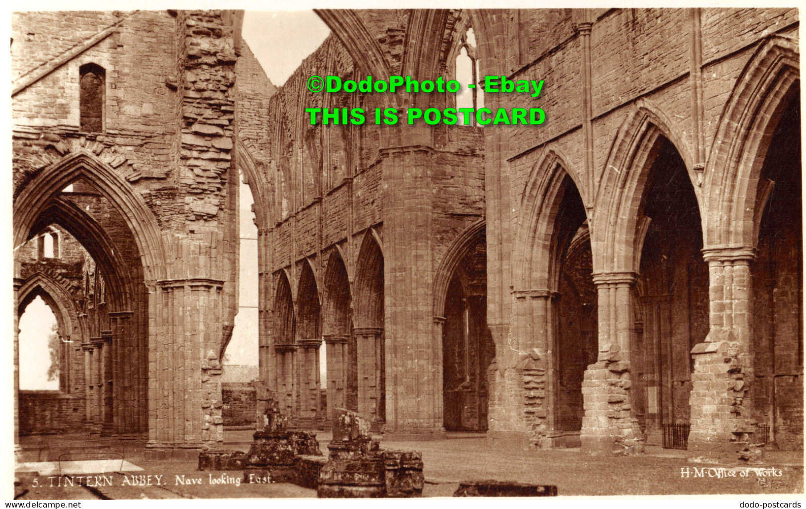 R454153 Tintern Abbey. Nave Looking East. H. M. Office Of Works - World