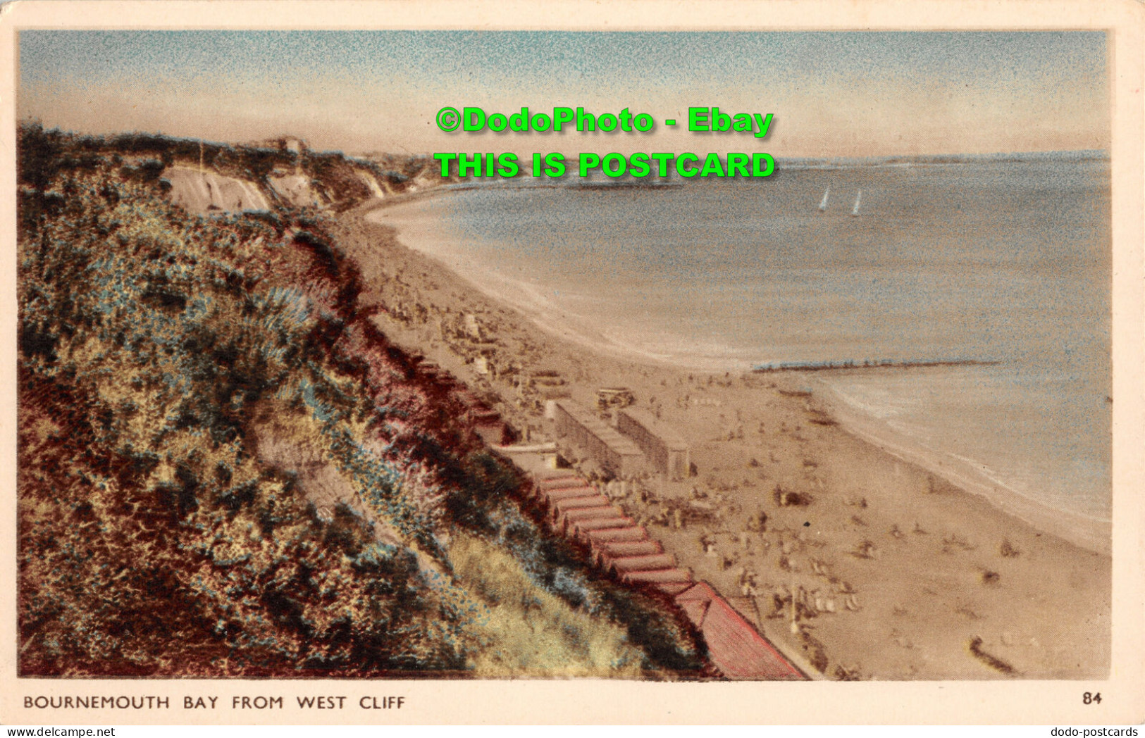R454228 Bournemouth Bay From West Cliff. Dearden And Wade. Sunny South Series - World