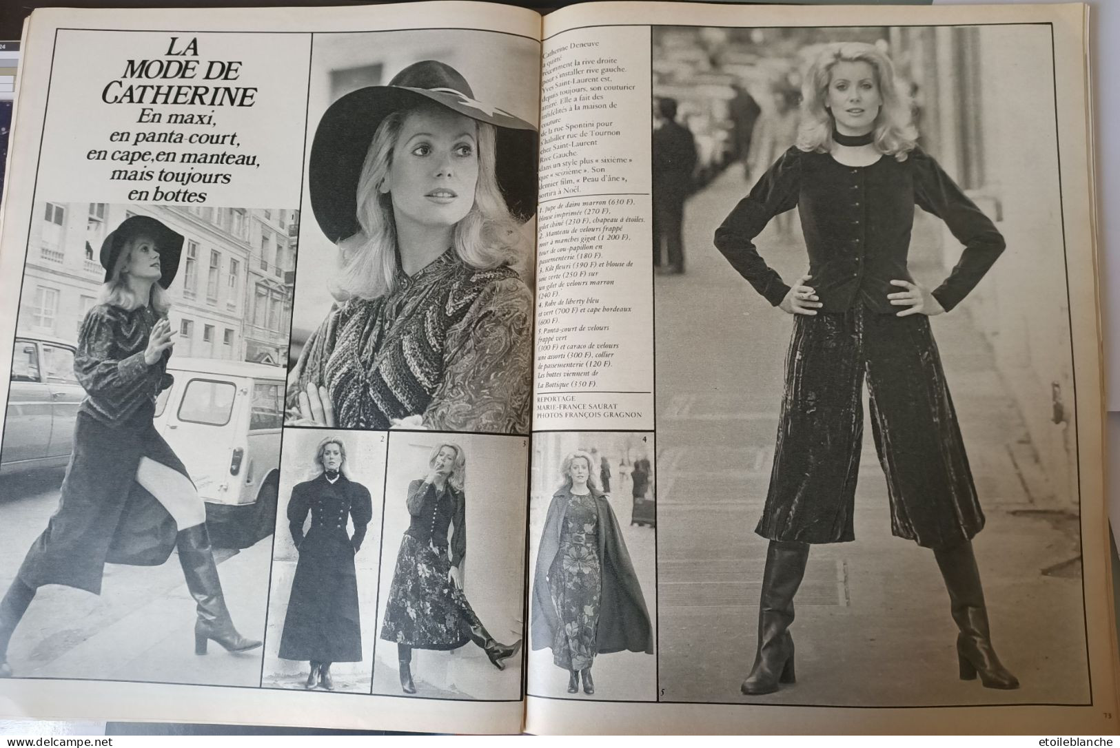 CATHERINE DENEUVE - Photos Mode D'une Revue Paris Match 1968 + 2 Autres (revue Datée 1970) - Mode