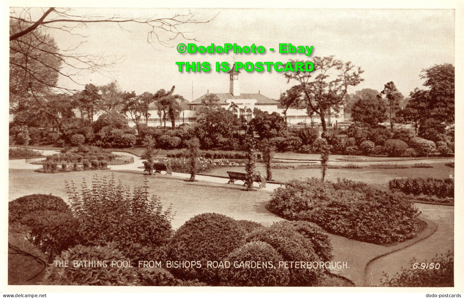R454167 Peterborough. The Bathing Pool From Bishops Road Gardens. Valentine. Pho - World