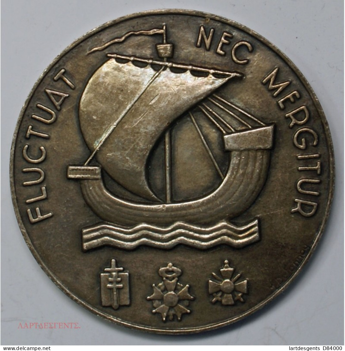 Médaille Argent Fluctuat Nec Mergitur "Ville De Paris" 1963, Lartdesgents.fr - Royal / Of Nobility