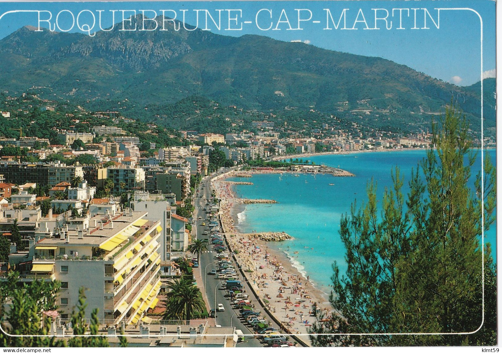 Roquebrune-Cap-Martin - La Plage, Au Fond Menton - Roquebrune-Cap-Martin