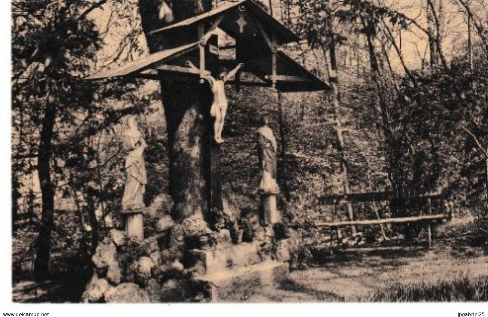 DEND Binche Maison Mere Des Soeurs De Charite De Notre Dame De Bonne Esperance Un Coin Du Jardin Le Calvaire - Binche