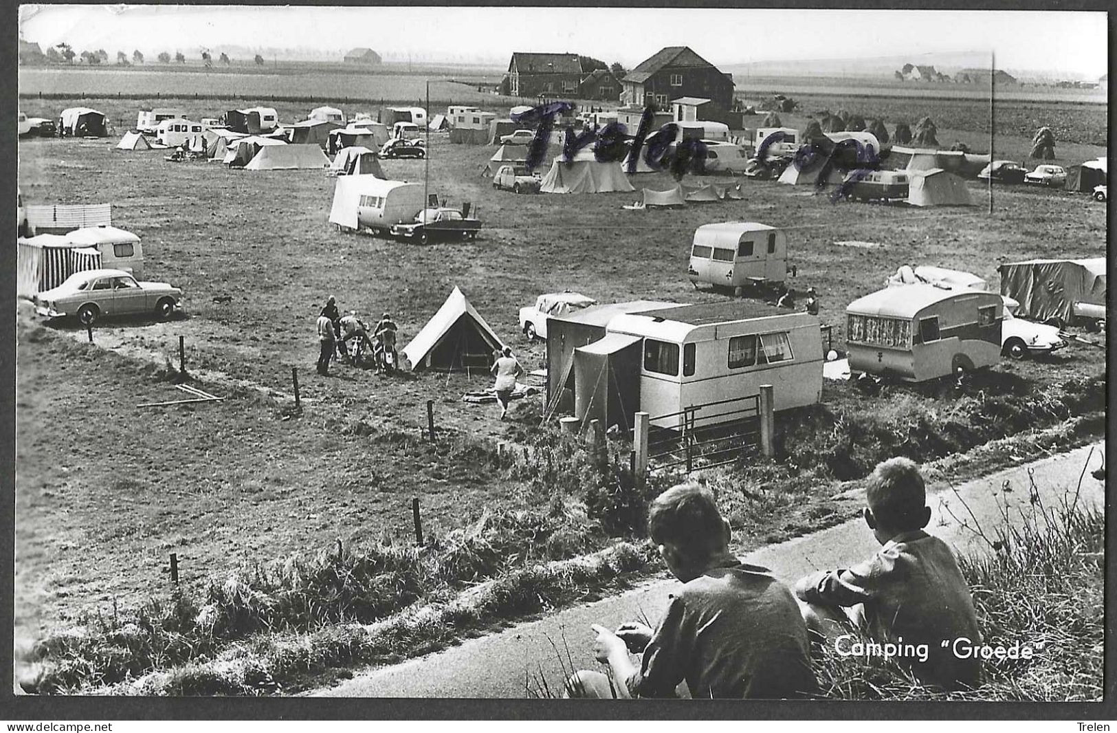 Nederland, Niederlande, Camping Groede, 1966,  Gelaufen, Circulée - Other & Unclassified