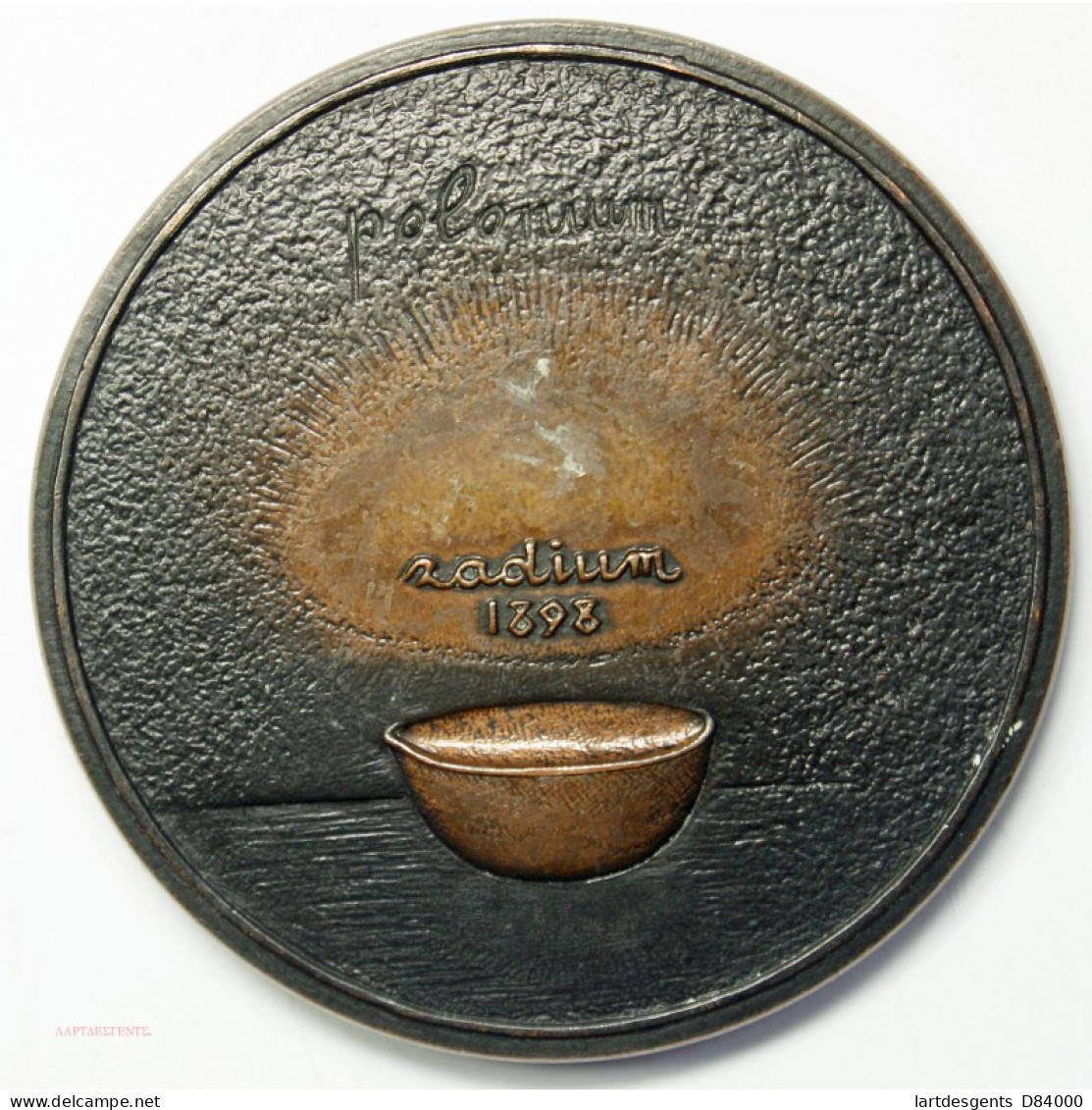 Médaille MARIE CURIE 1967 (Polonium Radium 1898)  Par J.H COËFFIN, Lartdesgents.fr - Royal / Of Nobility