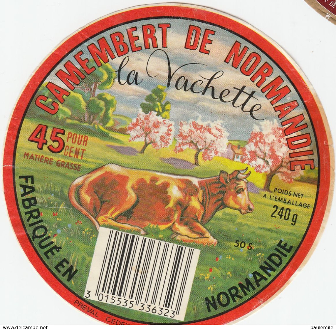 1 ETIQUETTE  CAMEMBERT LA VACHETTE    DECOLLEE - Käse