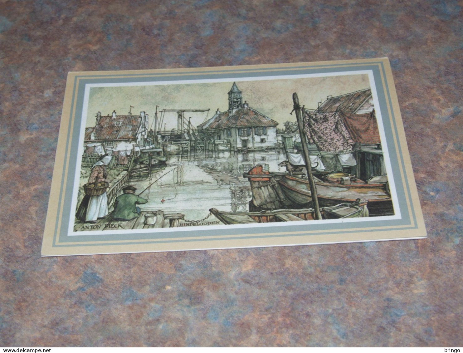 75737-         9,5 X 13,5 CM. - DOUBLE CARD, ILLUSTRATION ANTON PIECK - Pieck, Anton